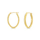 14k Yellow Gold Spiral Oval Hoop Earrings