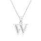 Sterling Silver Initial Charm Necklace, All Letters