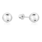 SET OF 3! 14k White Gold Ball Stud Earrings with Screw Backings, Unisex