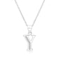 Sterling Silver Initial Charm Necklace, All Letters