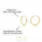 SET OF 3! 14k Gold Round Endless Hoop Earrings