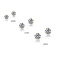 3 PAIR SET! 14k Yellow Gold Classic CZ Stud Earrings with Pushbacks (Unisex)