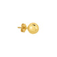 14k Yellow Gold Classic Ball Stud, Single Earring, Pushback (Unisex)