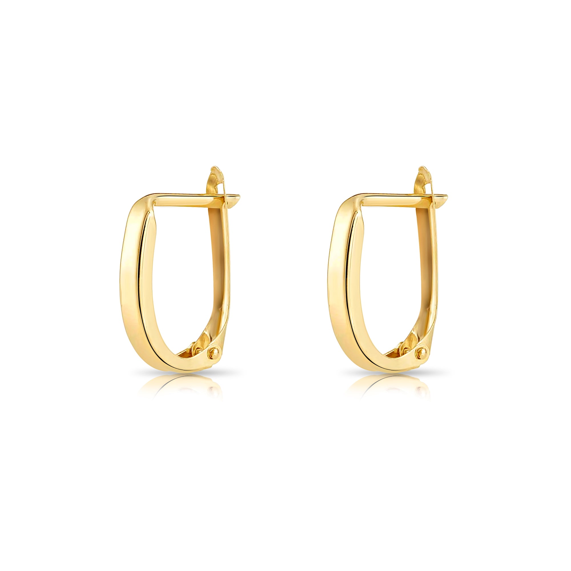 14K Yellow Gold Classic Huggie Hoop Earrings