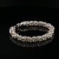 Byzantine Chain Bracelet with Hook Clasp in Sterling Silver, 8.75" Unisex
