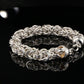 Sterling Silver Byzantine Thick Chain Bracelet with S-Hook Clasp, 8.75" Unisex