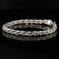 Byzantine Chain Bracelet in Sterling Silver, Lobster Lock, 8.75" Unisex