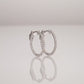 14k White Gold Diamond Hoop Earrings, 0.52 carats