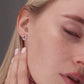 Sterling Silver Open Circle Star And Crescent Moon Stud Earrings