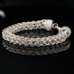 Sterling Silver Byzantine Chain Bracelet with S-Hook Clasp, 8&quot;, Unisex