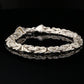 Thin Byzantine Chain Bracelet, Chainmail Jewelry in Sterling Silver, 8.75", Unisex
