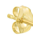 14k Yellow Gold Classic Solitaire Zirconia Stud, Single Earring, Pushback (Unisex)