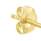 Set of 3! 14k Yellow Gold Solitaire Stud Earrings, Pushback Sleeper Studs, Unisex