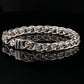 Byzantine Chain Bracelet with Hook Clasp in Sterling Silver, 8&quot;, Unisex