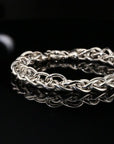 Sterling Silver Byzantine Chain Bracelet, 8&quot;, Unisex
