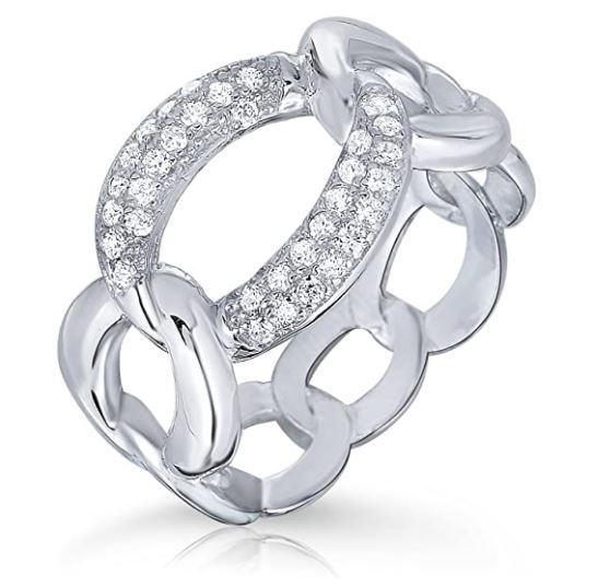 Sterling Silver Cuban Link Ring