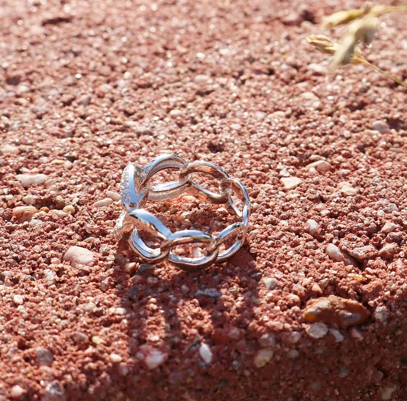 Sterling Silver Cuban Link Ring