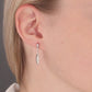 Sterling Silver Willow Leaf Dangle Stud Earrings, Slim Leaf