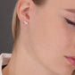 Sterling Silver Curved Heart Stud Earrings, 3609