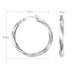 Twisted Glitter Round Hoop Earrings in 925 Sterling Silver
