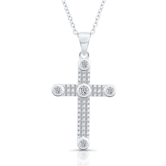 Sterling Silver Religious Cross Necklace