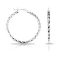 Sterling Silver Round Twisted Hoop Earrings