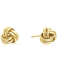 14k Gold Polished Love Knot Stud Earrings with Screwbackings, 7mm