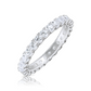 Eternity Engagement Band Ring In Sterling Silver, 2.5mm Width