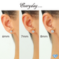 Pure Sterling Silver Solitaire Stud Earrings
