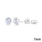 Pure Sterling Silver Solitaire Stud Earrings