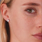 Sterling Silver Double Heart Stud Earrings