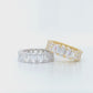 Sterling Silver Eternity Ring with Baguettes, Gold Plated
