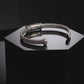 Italian Bar Cuff Bracelet in Sterling Silver, Royal Rectangle