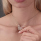 Sterling Silver Double Butterfly Necklace, Adjustable