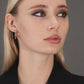 14k Yellow Gold Checkered Diamond Cut Flat Hoop Earrings