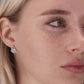 Sterling Silver Princess Crown Stud Earrings, Teardrop