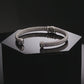 Italian Cuff Bracelet in Sterling Silver, Royal Square