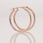 14k Rose Gold Classic Round Hoop Earrings