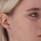 Sterling Silver Dangle Heart Stud Earrings