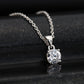 Sterling Silver Classic Solitaire Necklace
