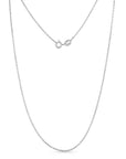 CZ Classic Solitaire Charm Necklace in Sterling Silver