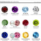 Sterling Silver Small Birthstone Flower Charm Necklace