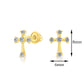 10k Yellow Gold Cross Stud Earrings