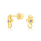10k Yellow Gold Tiny Seahorse Stud Earrings