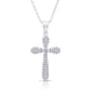 Sterling Silver Rounded Cross Necklace