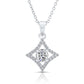Sterling Silver Solitaire Shooting Star Necklace