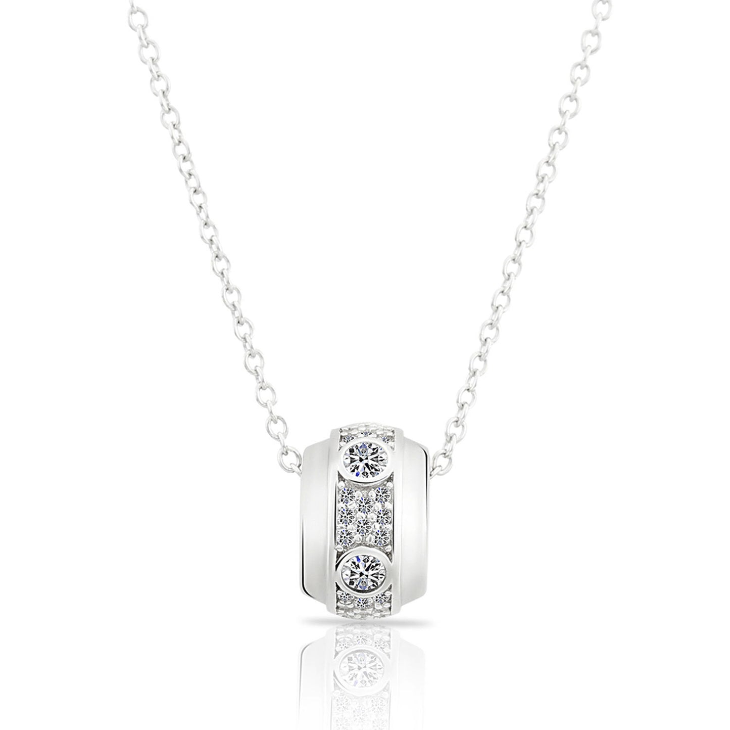 Sterling Silver Round Charm Necklace