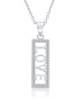 Sterling Silver LOVE Charm Necklace