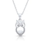 Sterling Silver Owl Charm Necklace