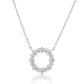 Sterling Silver Halo Necklace